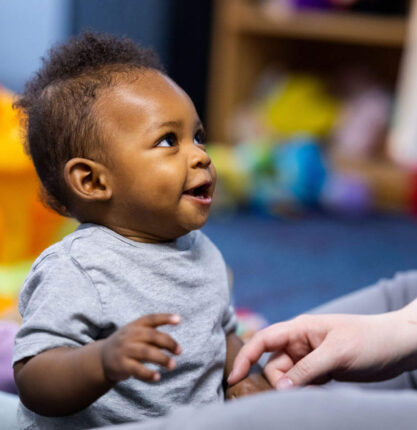 LeafSpring School infant with teacher