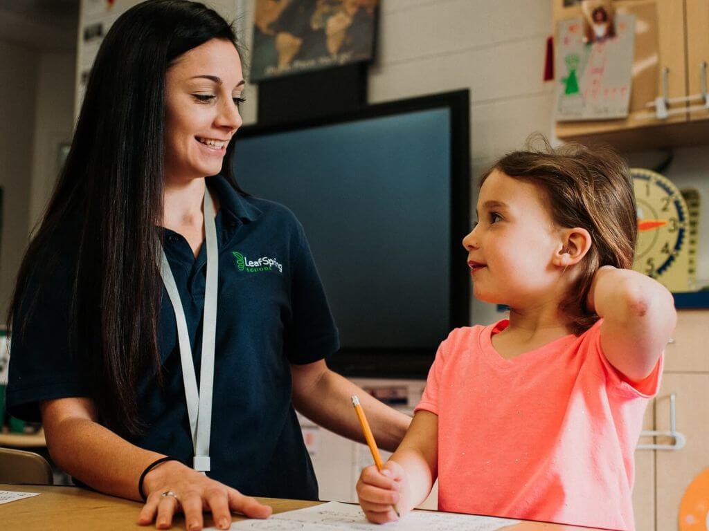 LeafSpring School Student and Teacher